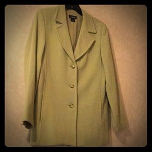 Chartreuse Green Wool Coast with Cool Peak Lapel